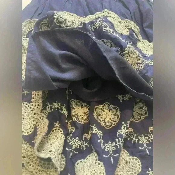 Metro Wear Embroidered Women’s Size Small Pull On Skirt Blue - Picture 3 of 9